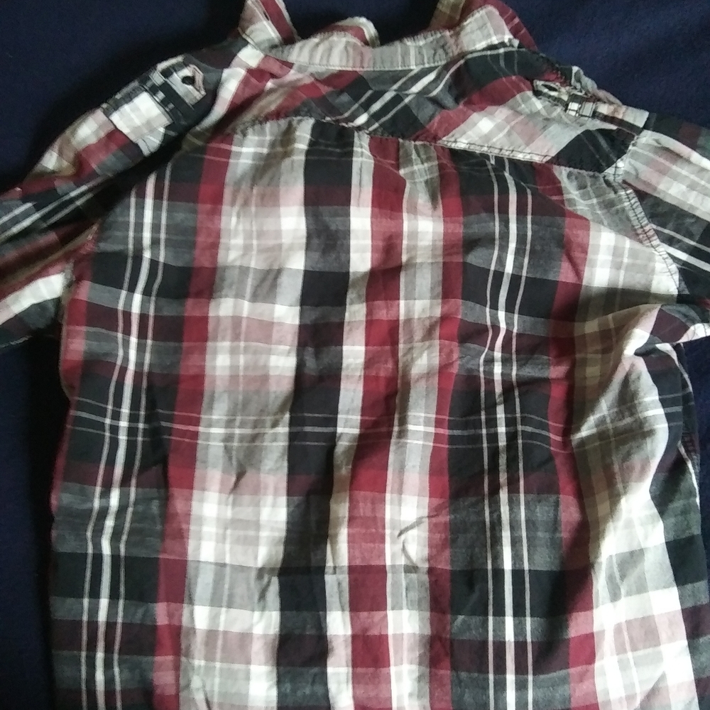 White Plaid Long Sleeve Shirt